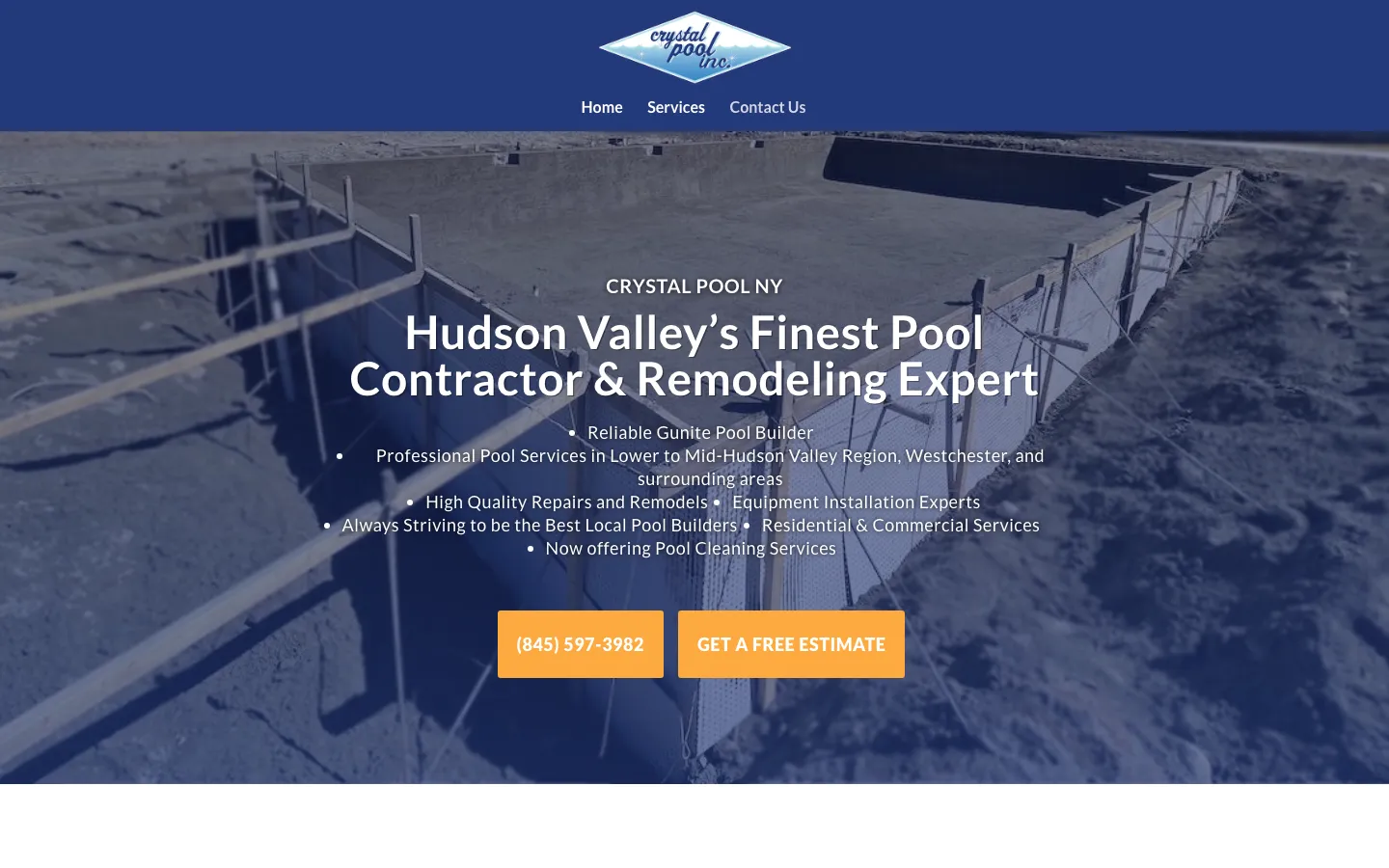 Crystal Pool NY home page