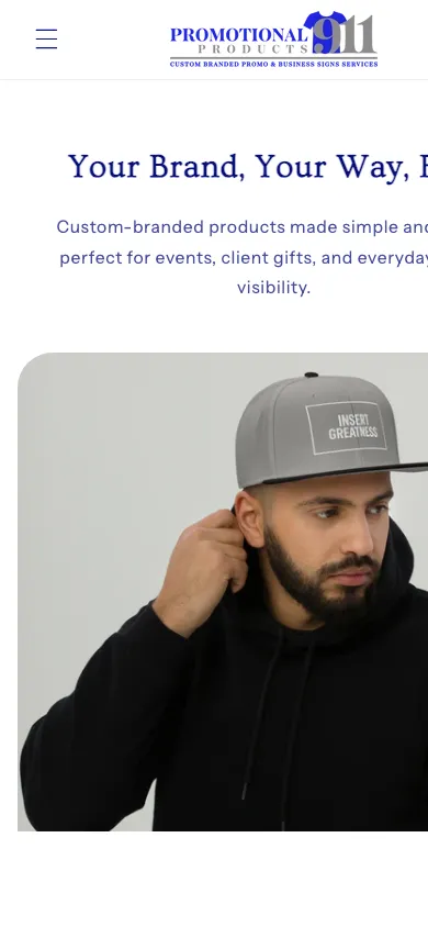 Promotional Products 911 shop on a mobile device