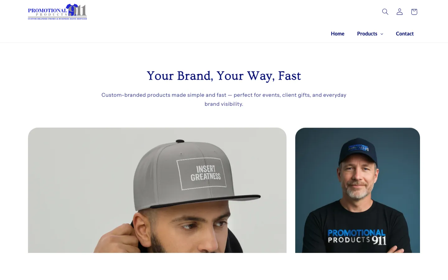 Promotional Products 911 shop home page